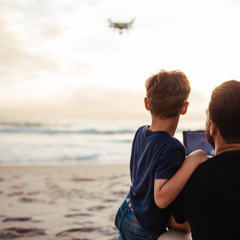 Family fun with a fishing drone